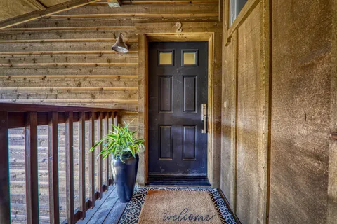 a view of front door of house