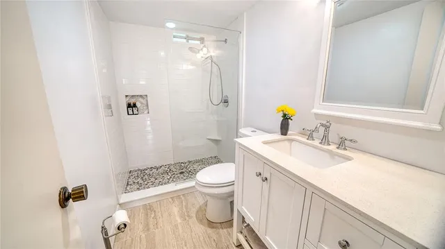 a front view of a building