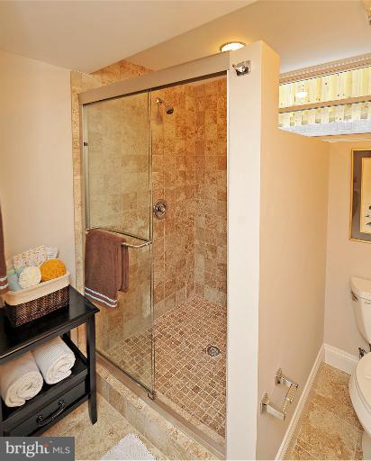 716 West Glebe Road Alexandria, VA 22305 - Photo 17 of 27 a bathroom with a granite countertop bathtub shower sink and toilet