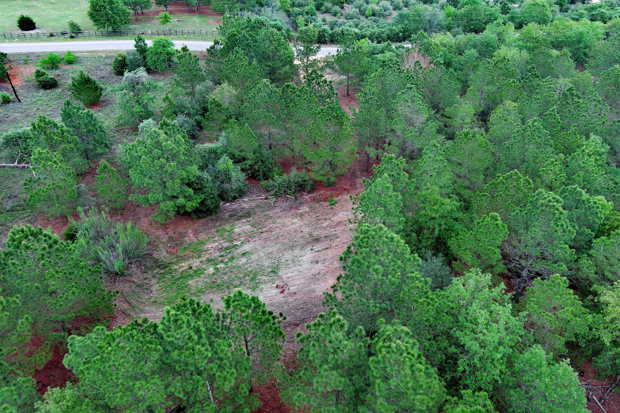 172 Kelley Road East Bastrop, TX 78602 - Photo 17 of 26 an aerial view of residential house with outdoor space and trees all around