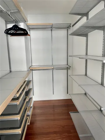 a view of a walk in closet