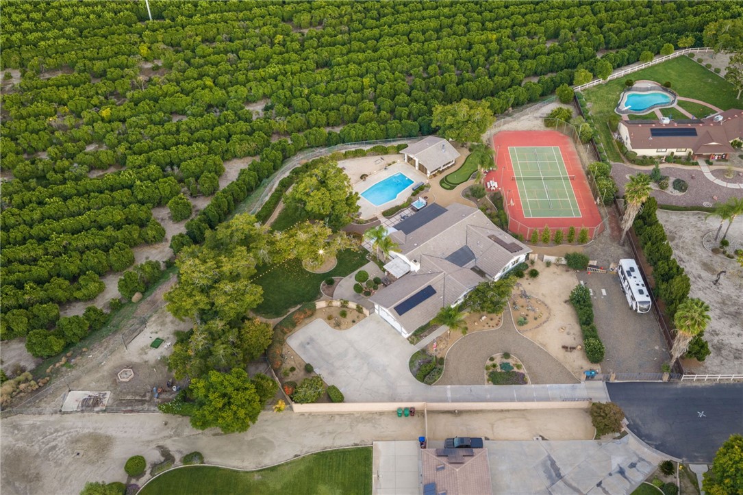 26440 Old Agency Road Hemet, CA 92544 - Photo 5 of 74 an aerial view of residential house with outdoor space and swimming pool