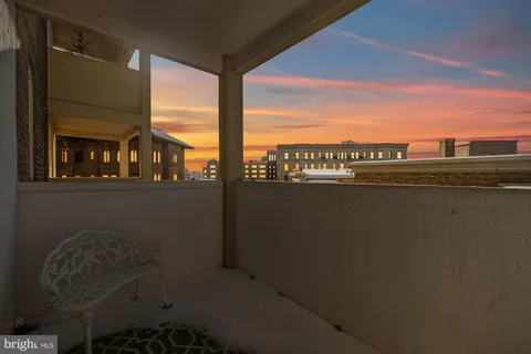a view of balcony with city view
