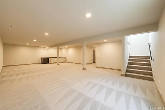 a view of a kitchen with a sink