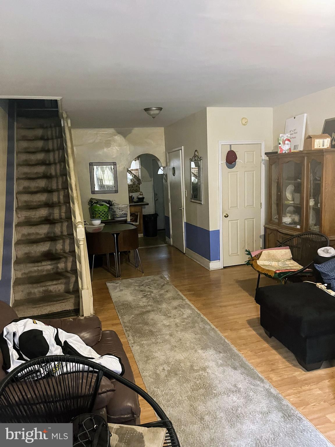 436 Hoffman Street Philadelphia, PA 19148 - Photo 4 of 9 a living room with furniture and a fireplace