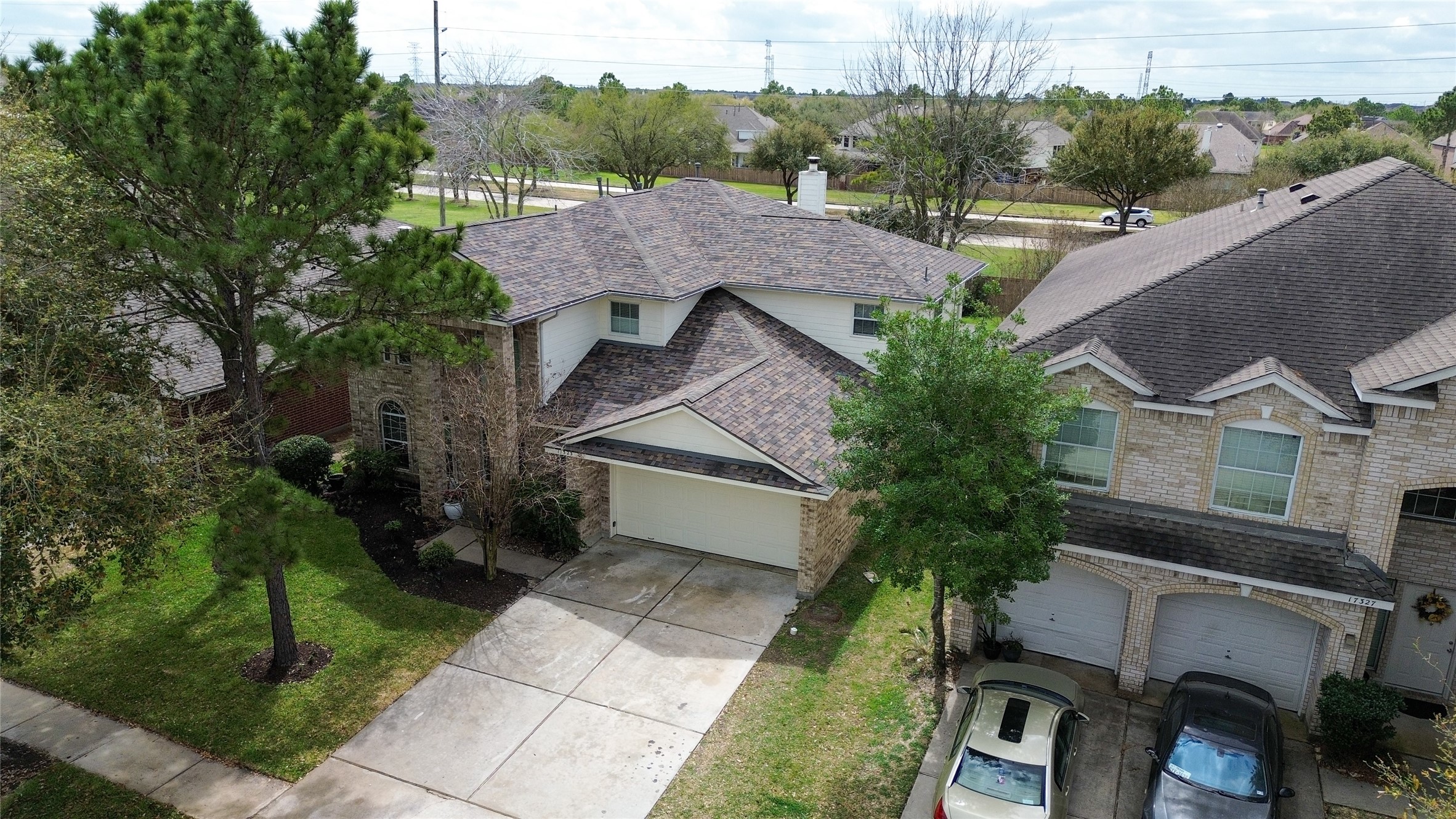 17323 Dakota Ridge Drive Houston, TX 77095 - Photo 24 of 25 an aerial view of a house with a yard
