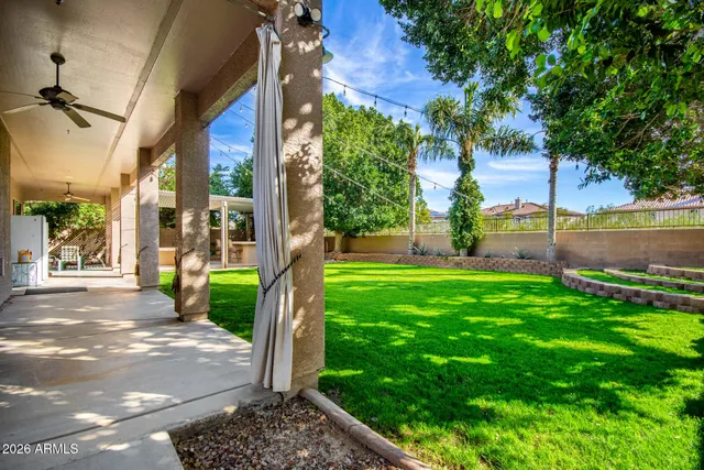a backyard of a house