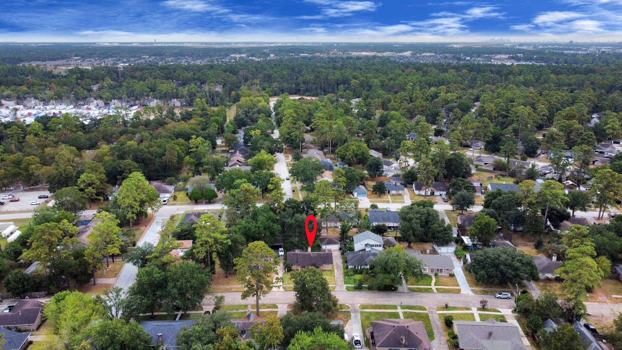 2522 Nightowl Trail Spring, TX 77373 - Photo 39 of 40 an aerial view of residential houses with outdoor space and trees