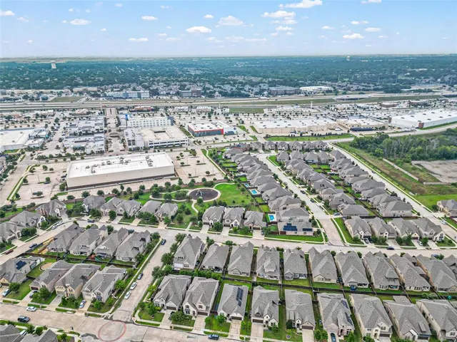 an aerial view of multiple house