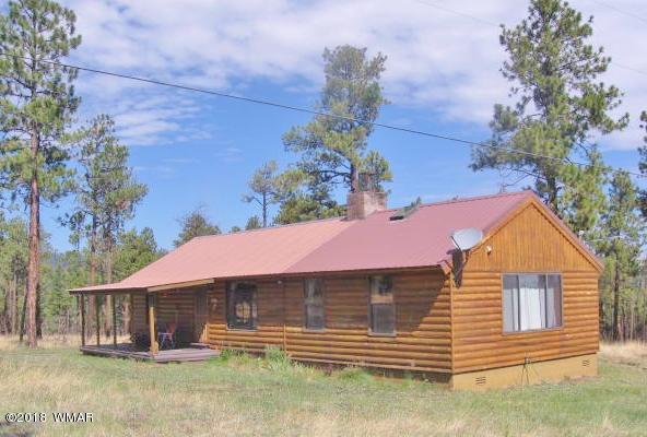 4 County Road Greer, AZ 85927 - Photo 2 of 24 a front view of a house with a yard