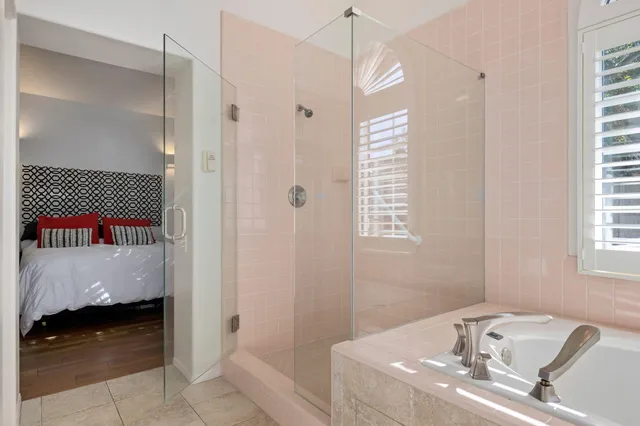 a living room with furniture and decor