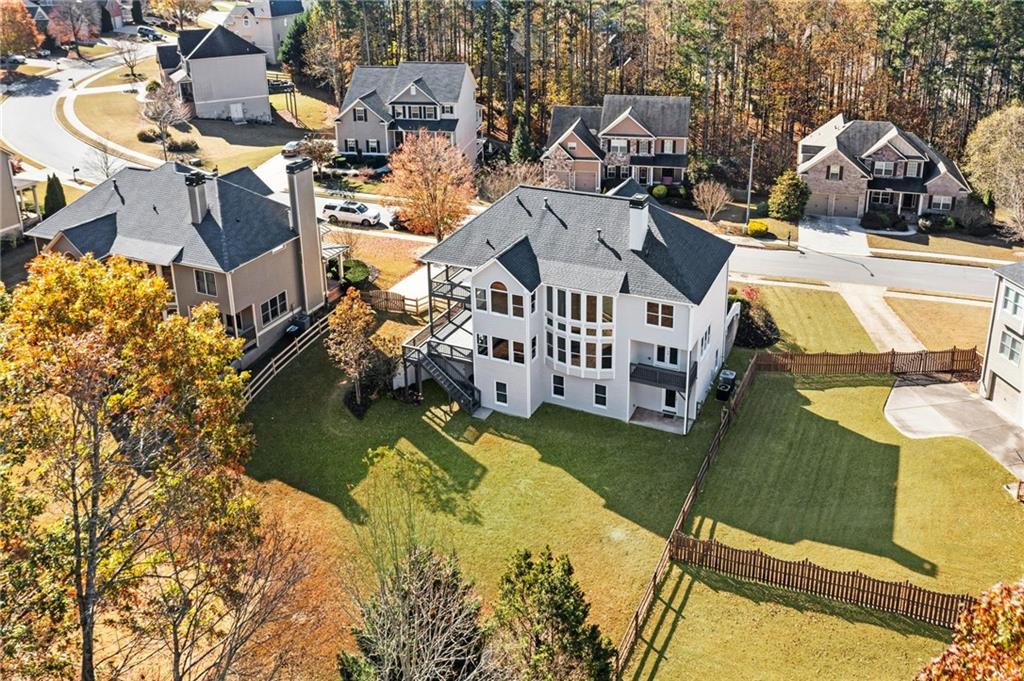 271 Ivy Hall Lane Dallas, GA 30132 - Photo 102 of 120 an aerial view of a house with swimming pool