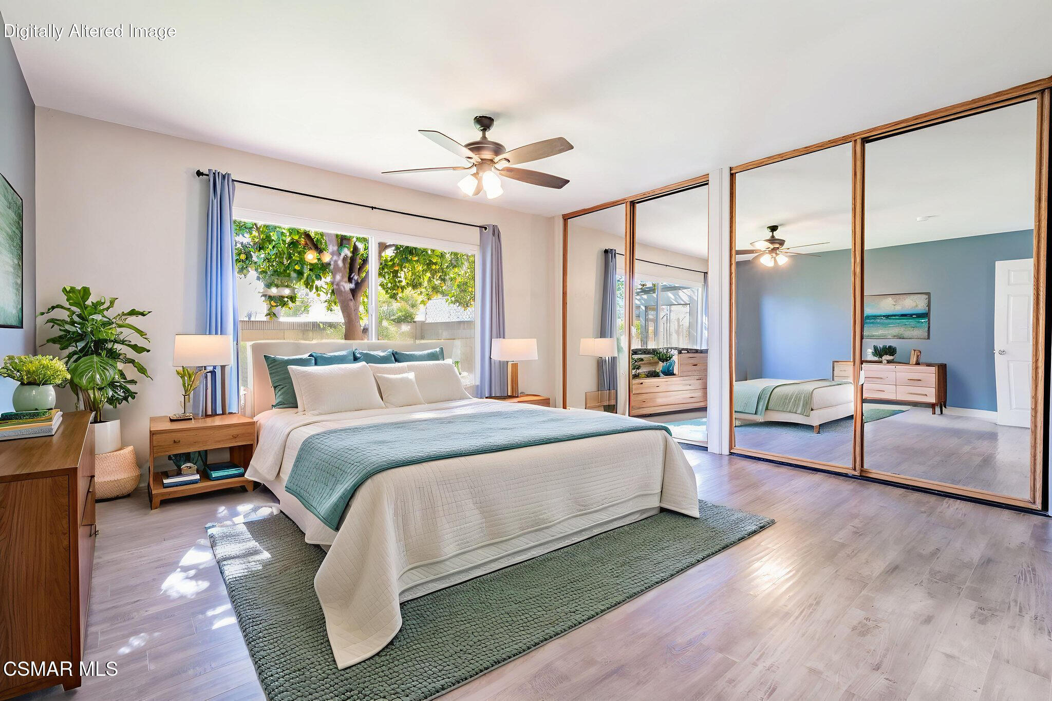 3648 Woodhaven Street Simi Valley, CA 93063 - Photo 15 of 30 a spacious bedroom with a large bed and a potted plant
