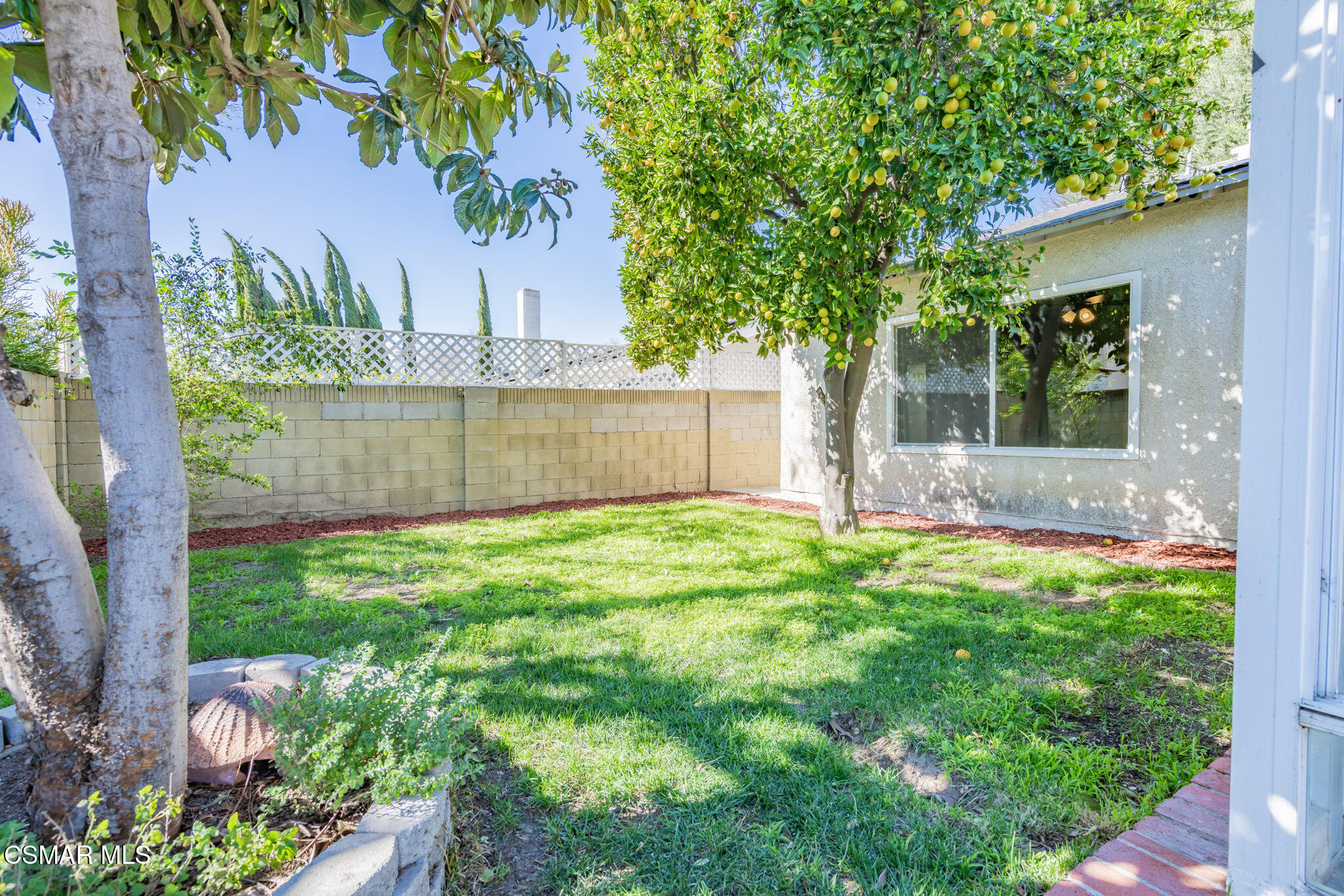 3648 Woodhaven Street Simi Valley, CA 93063 - Photo 28 of 30 a view of a backyard with plants and large trees