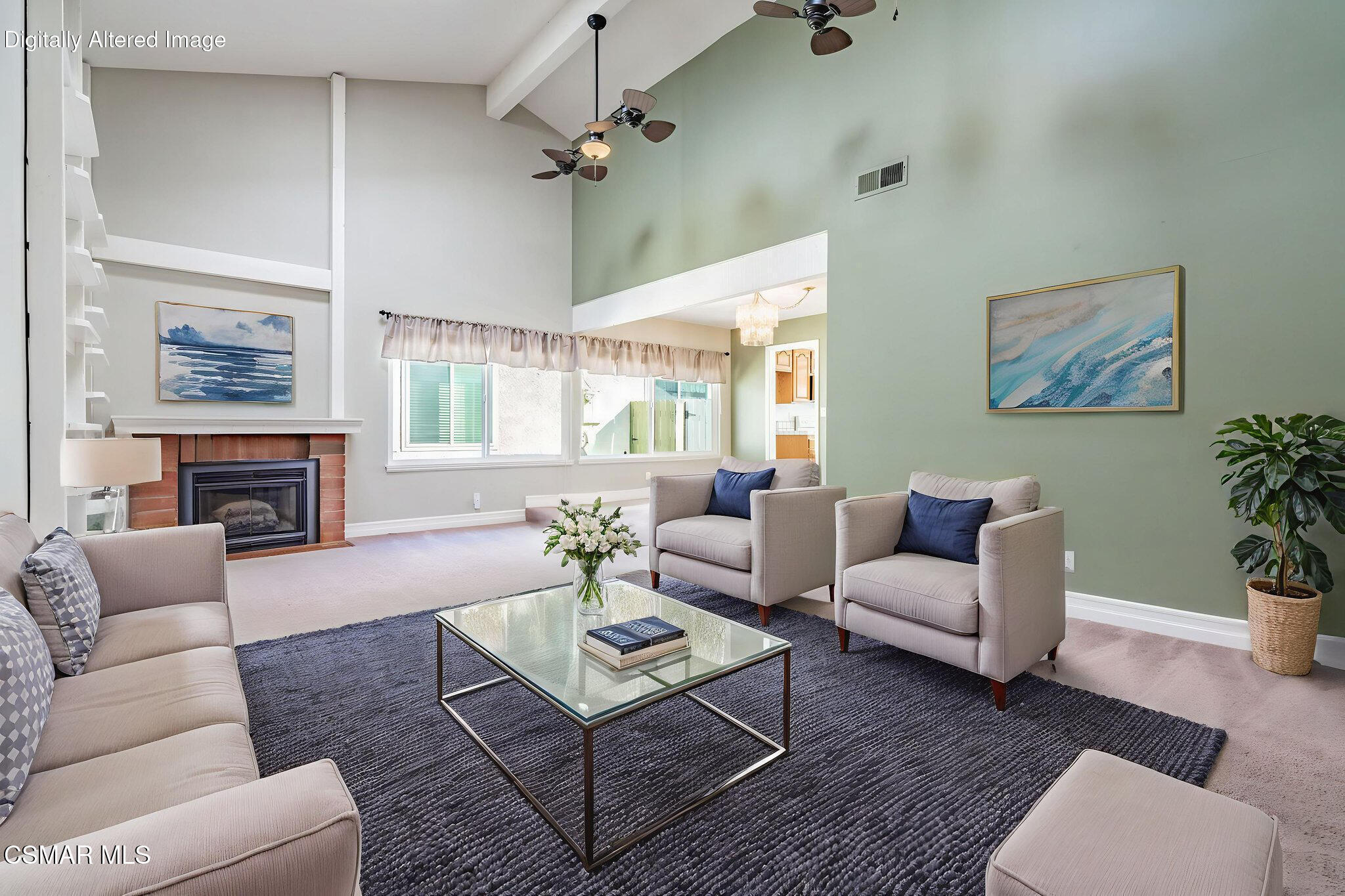 3648 Woodhaven Street Simi Valley, CA 93063 - Photo 6 of 30 a living room with furniture and a fireplace