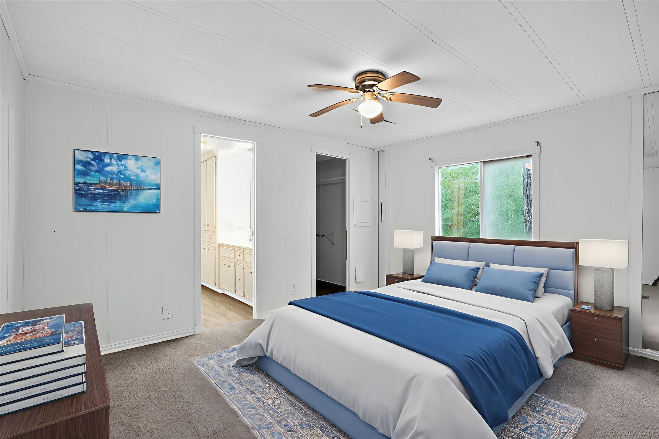 3 Meadowlark Trinity, TX 75862 - Photo 7 of 22 a bedroom with a large bed and a chandelier