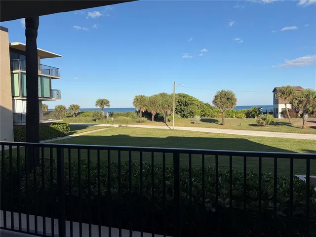 a view of city from a balcony
