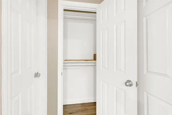 a view of a closet