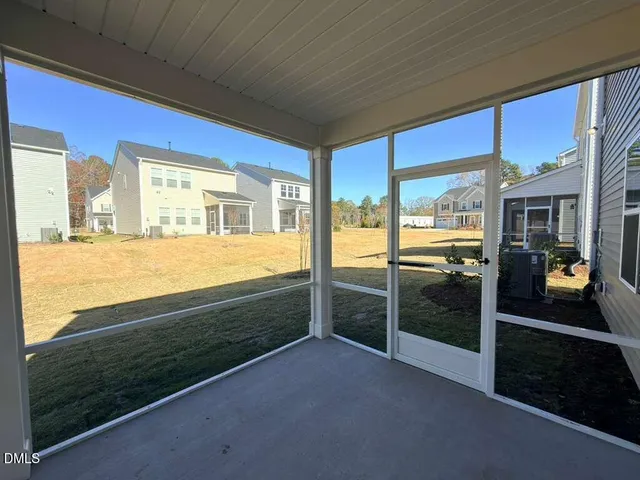 a view of an and porch