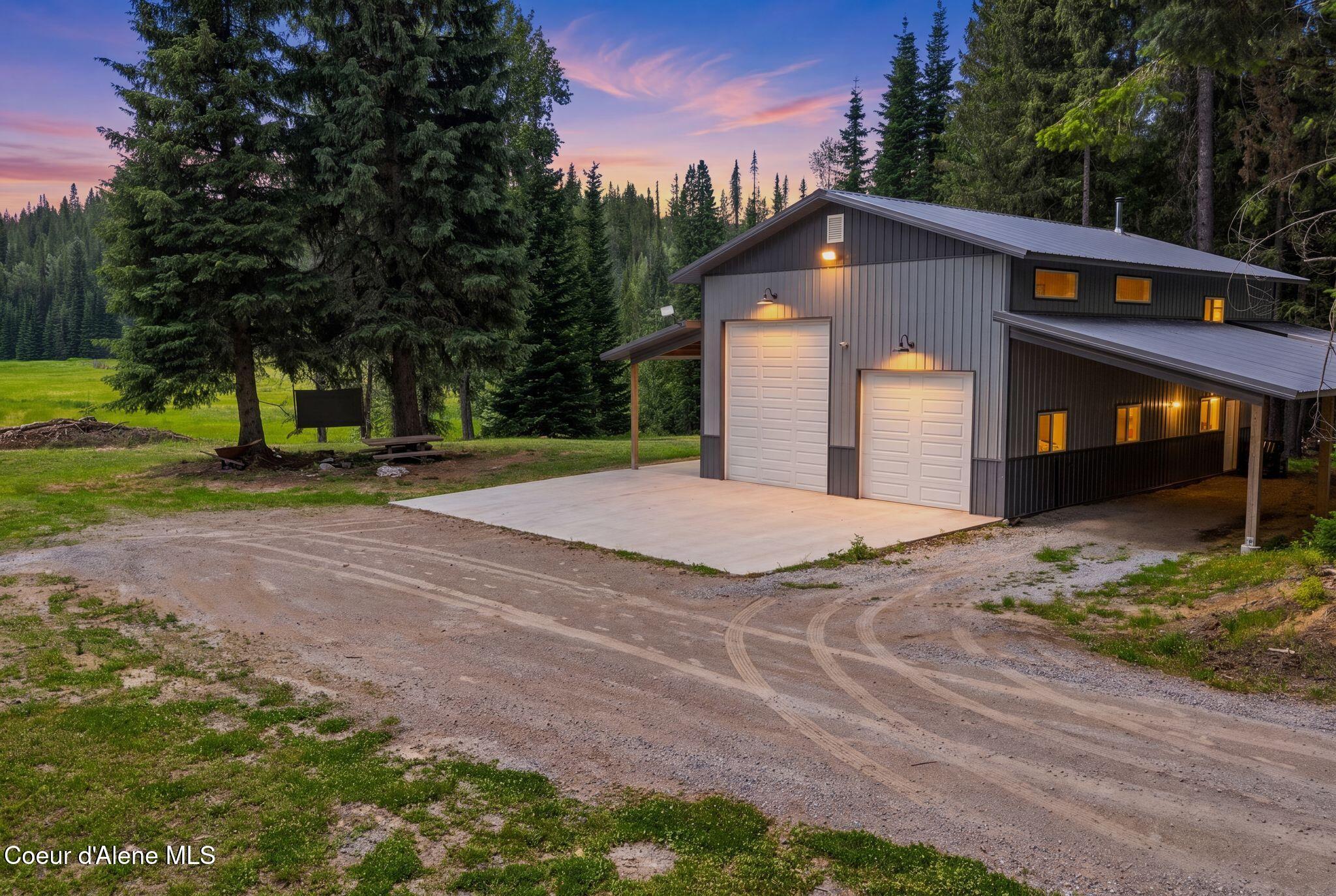 3566 Upper Gold Creek Road Sandpoint, ID 83864 - Photo 1 of 21 Shop Home Twilight
