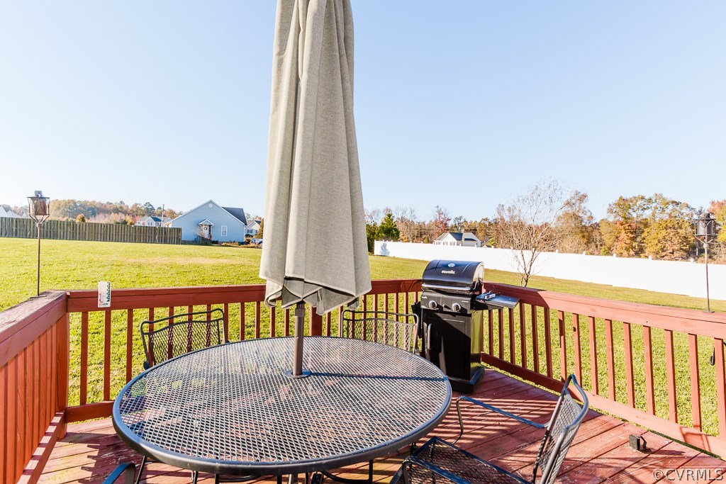8398 Rowanty Road Carson, VA 23830 - Photo 24 of 34 a view of a balcony with a table and chairs