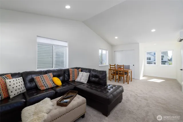 a view of a glass door and a window