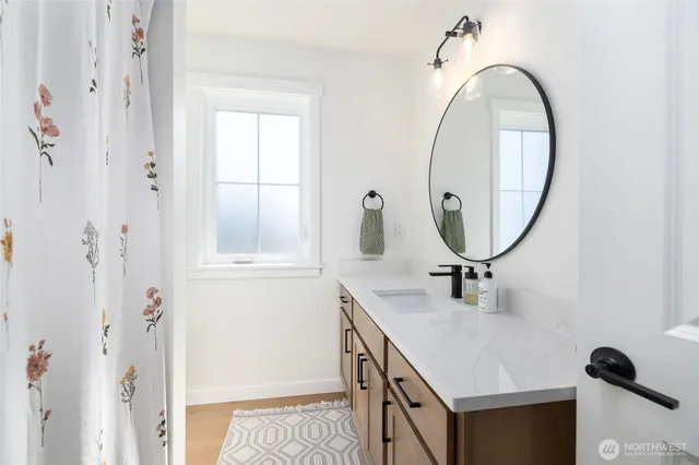 a view of a patio with chair and table