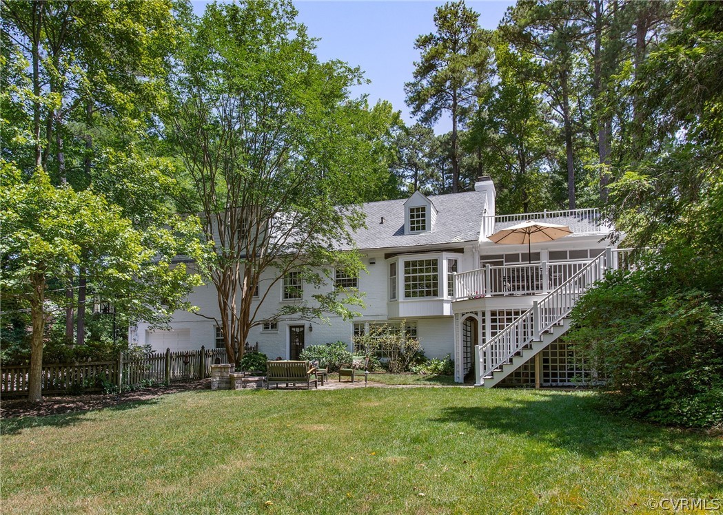 8015 Thom Road Henrico, VA 23229 - Photo 43 of 50 a view of a house with a big yard plants and large trees