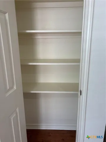 a close view of closet