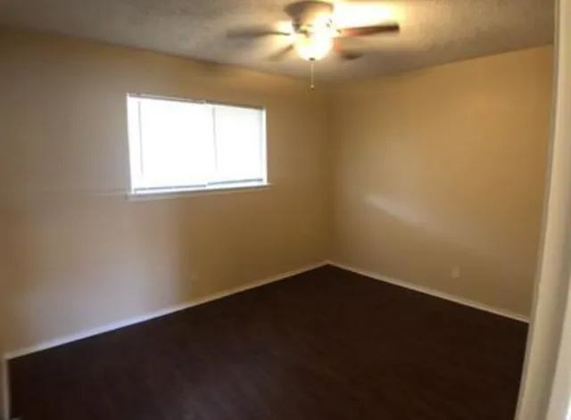 an empty room with a window