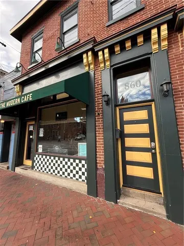 a front view of a building