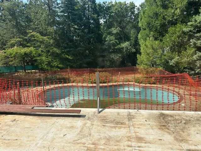 a view of an entryway with a house