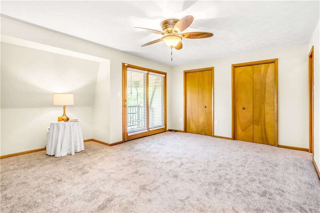 129 MacArthur Road Clairton, PA 15025 - Photo 10 of 25 Master Bedroom features French Doors to a Private Balcony with a Spectacular View & Plentiful Closet Space