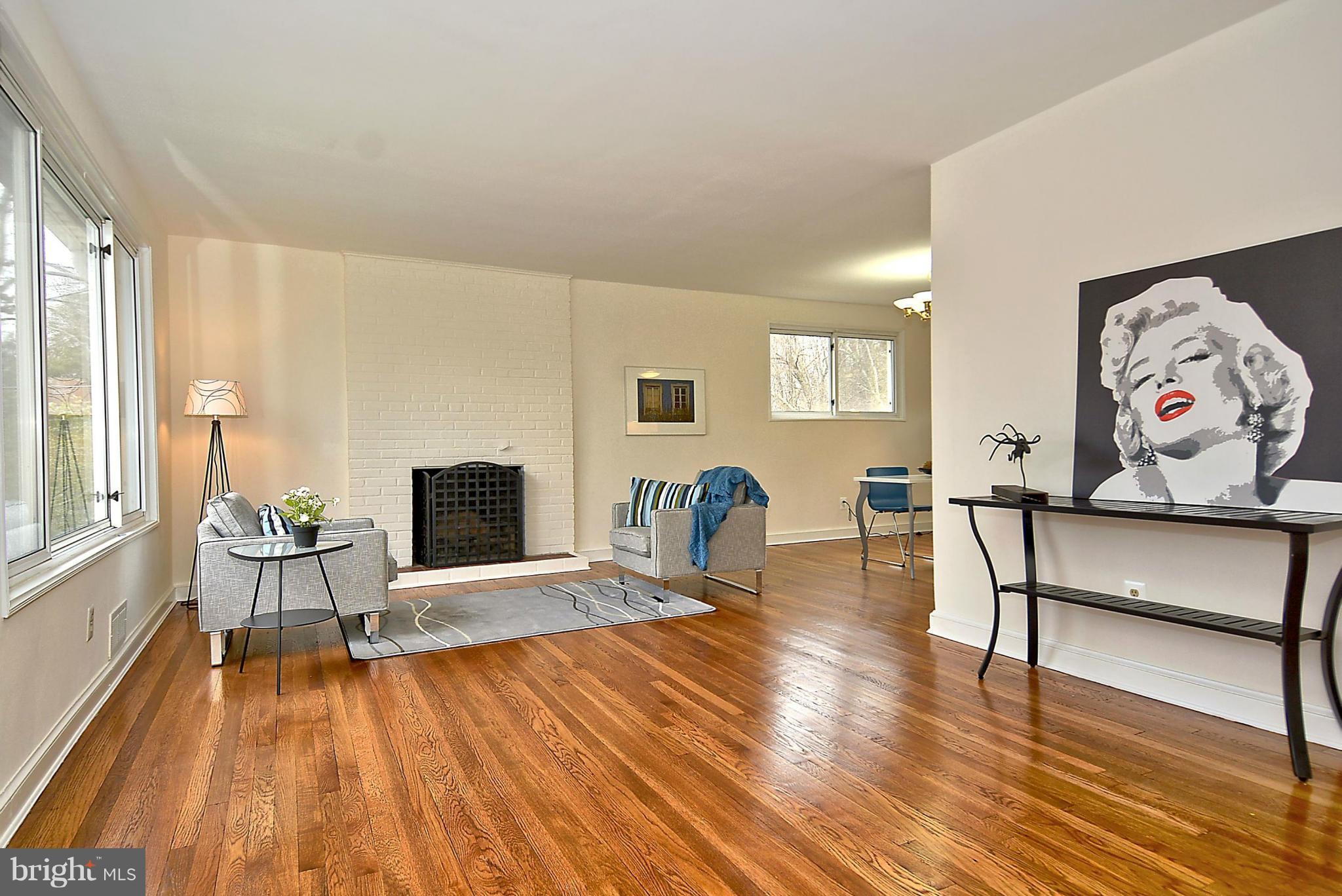 2821 Spencer Road Chevy Chase, MD 20815 - Photo 4 of 28 Living Room with Gleaming Wood Floors