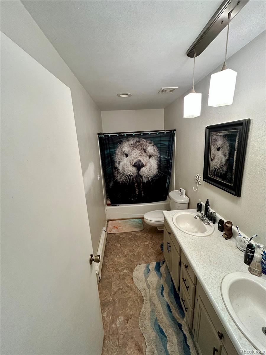 730 Ashley Road Craig, CO 81625 - Photo 32 of 43 a bathroom with a sink a mirror and painting on the wall