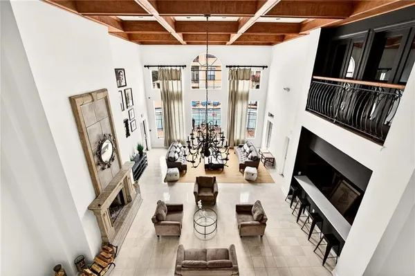 a view of living room with furniture
