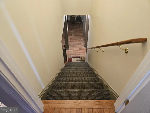 a view of stairs