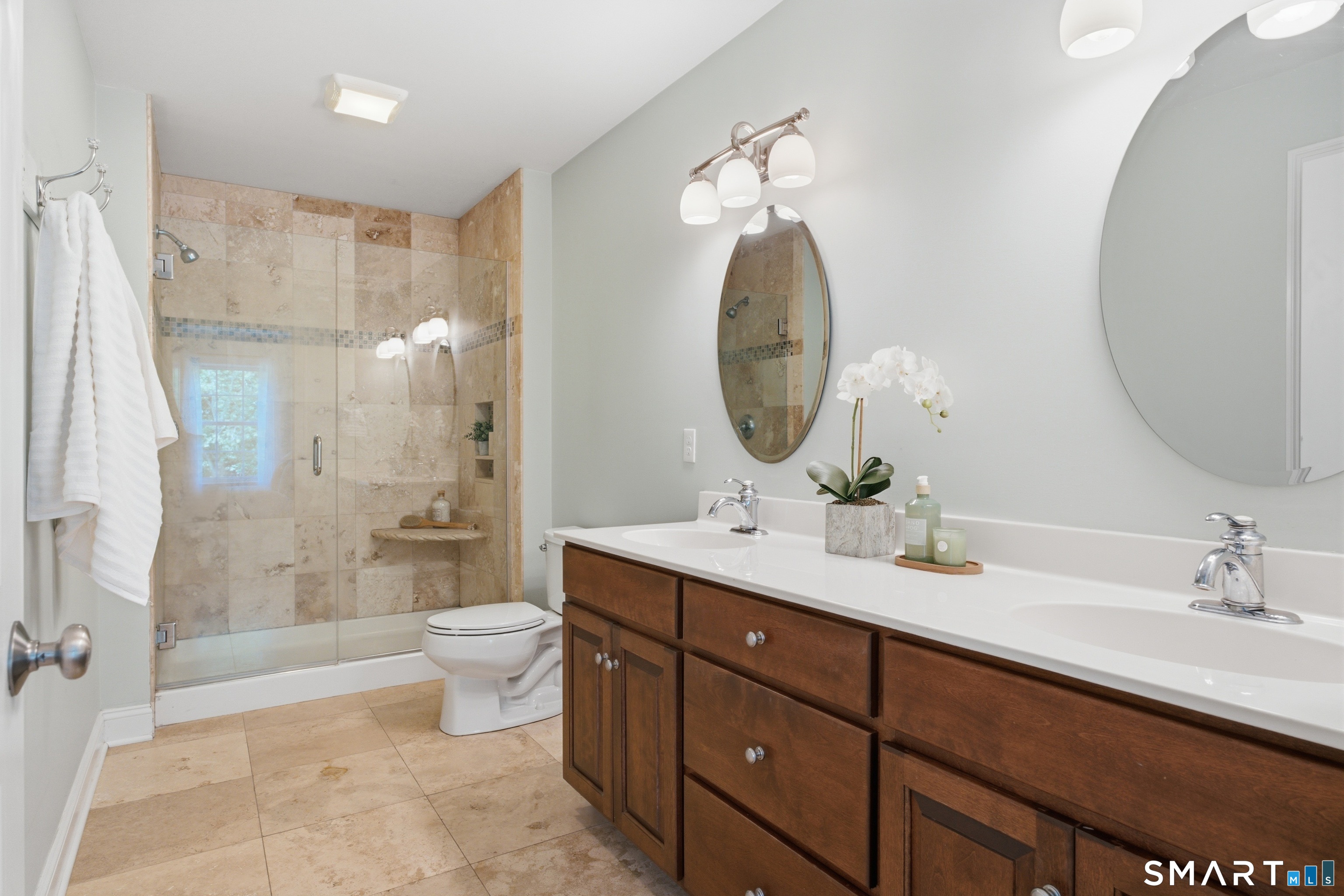 838 Little Meadow Road Guilford, CT 06437 - Photo 20 of 40 Walk in shower with a glass door