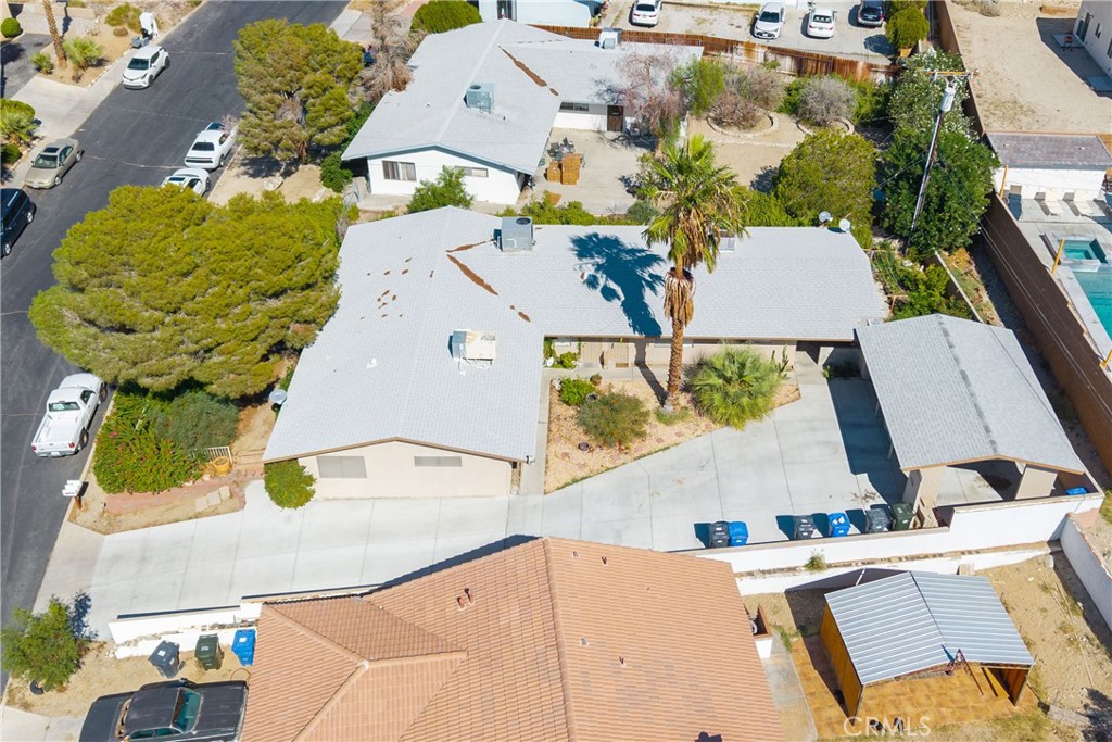 12700 Parma Drive Desert Hot Springs, CA 92240 - Photo 2 of 20 an aerial view of a house with a swimming pool