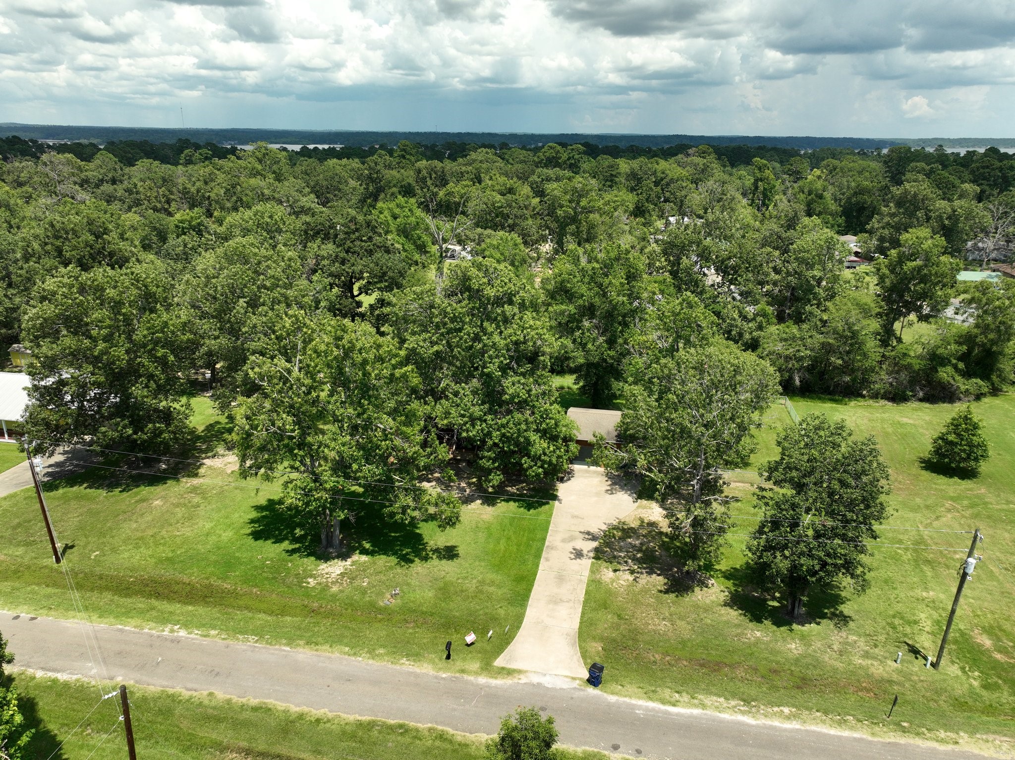 148 Crest Lane Onalaska, TX 77360 - Photo 33 of 38 Aerial view - love the shade trees.