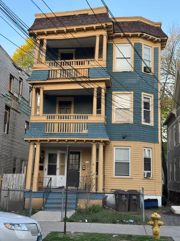 a front view of a residential apartment building