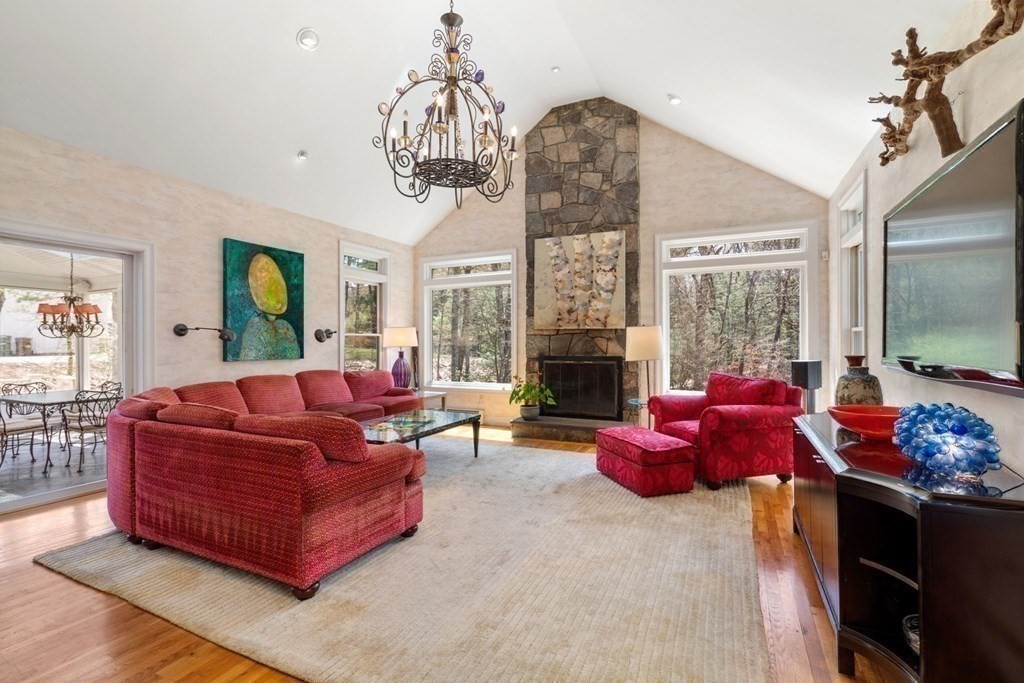 47 Claypit Hill Road Wayland, MA 01778 - Photo 6 of 21 a living room with furniture fireplace and flat screen tv
