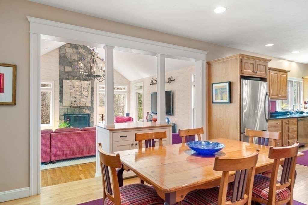 47 Claypit Hill Road Wayland, MA 01778 - Photo 7 of 21 a view of a dining room with furniture window and wooden floor