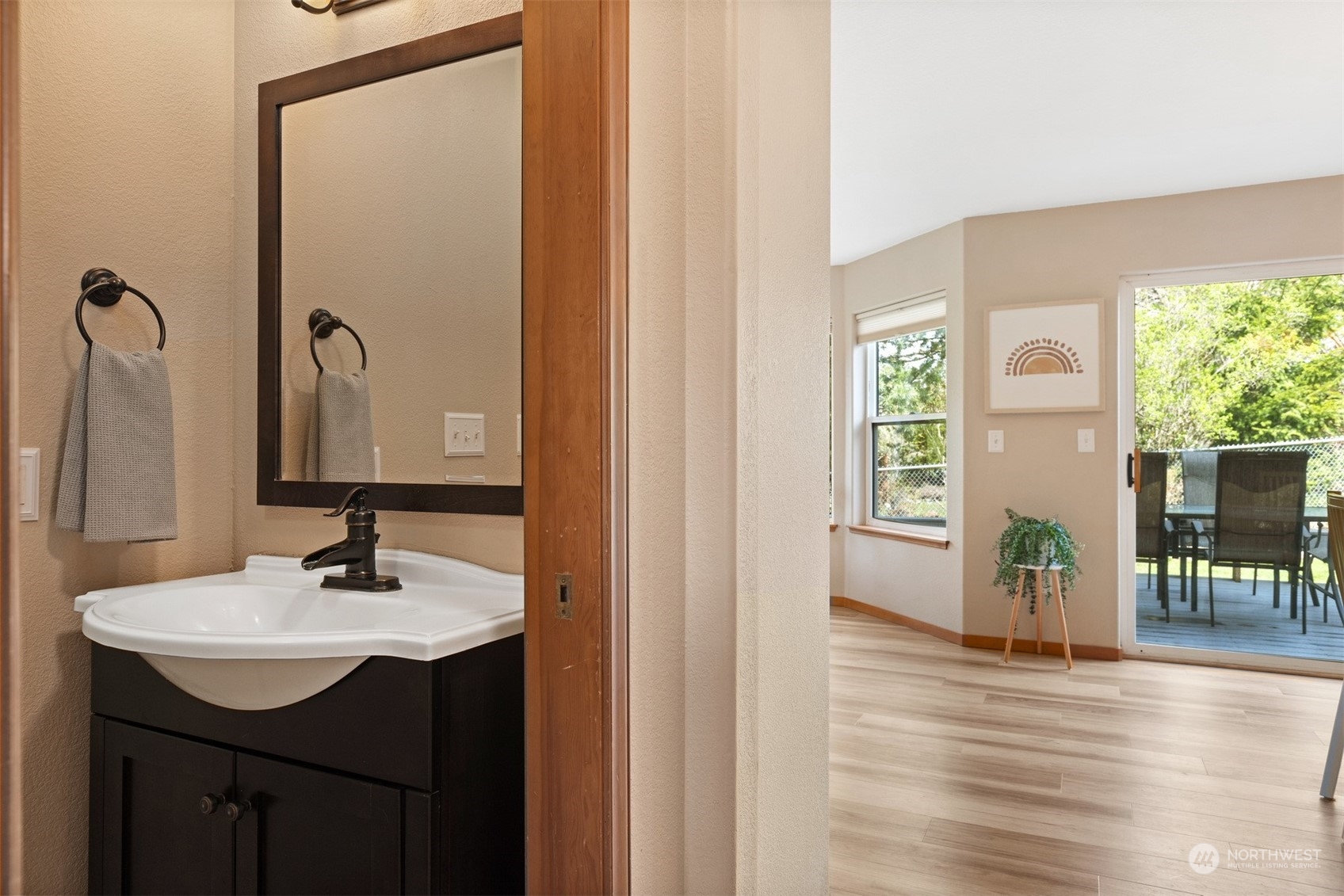 1308 Roma Road Bellingham, WA 98226 - Photo 14 of 39 a bathroom with a sink and a mirror