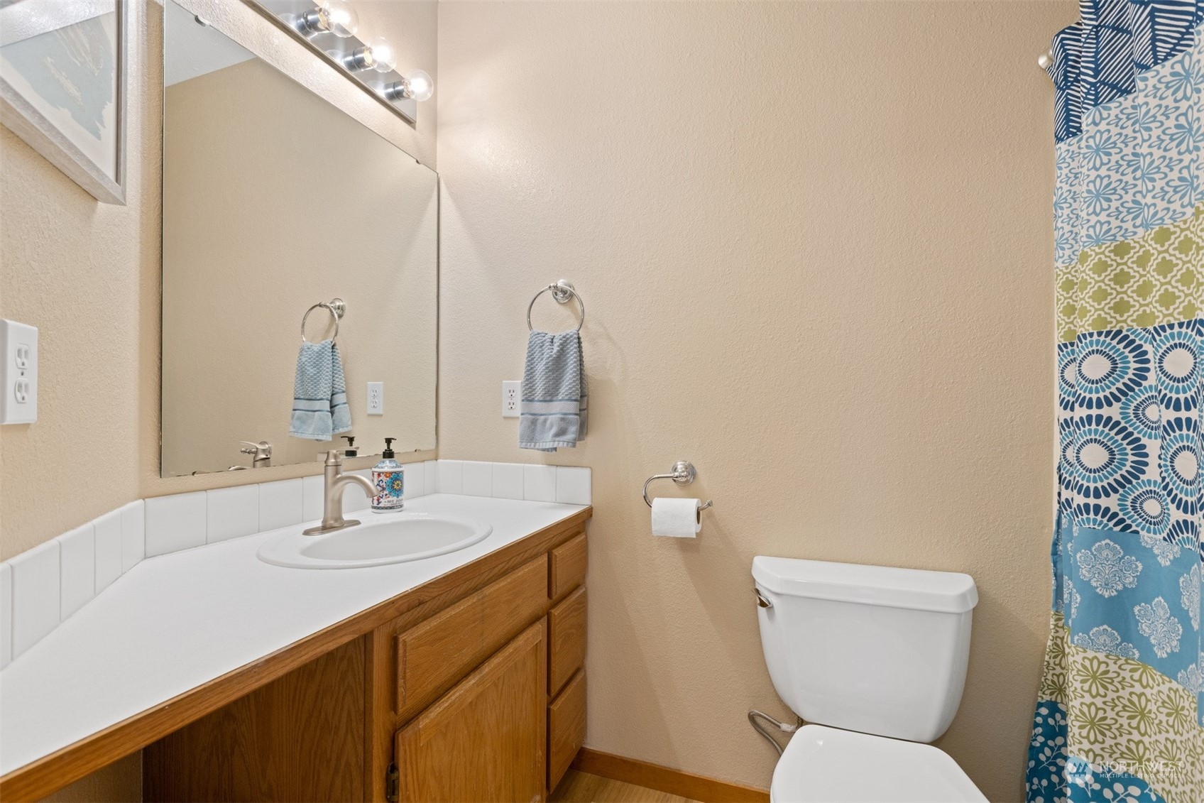 1308 Roma Road Bellingham, WA 98226 - Photo 24 of 39 a bathroom with a toilet sink and mirror