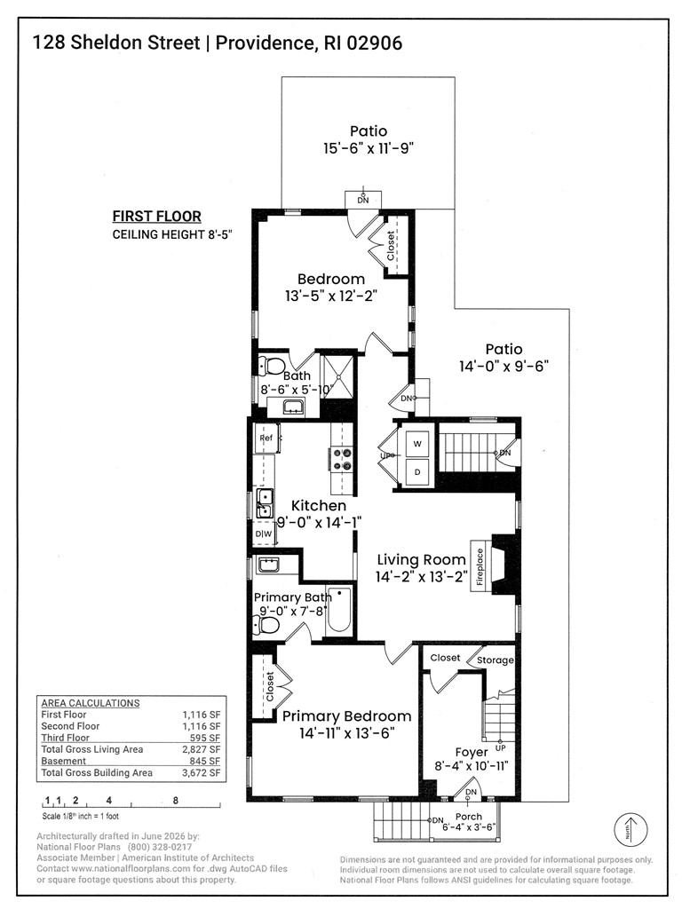 128 Sheldon Street Providence, RI 02906 - Photo 37 of 40 1st Floor Plan