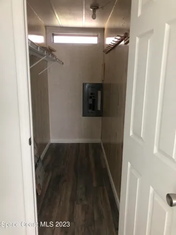 a view of a door of a house