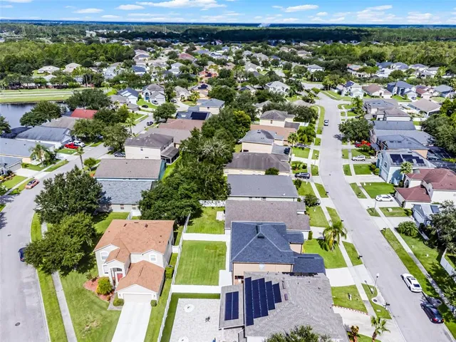an aerial view of a city