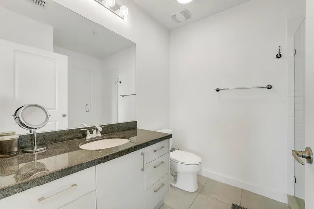 a view of city from a balcony