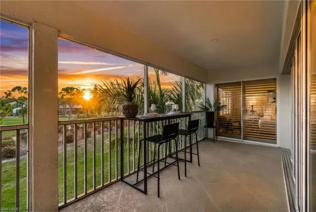 a view of a city from a balcony